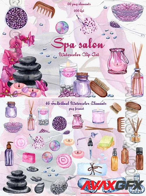 Spa Watercolor clipart design [PNG]