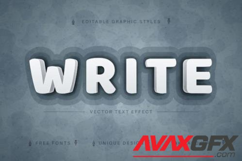 White Stone - Editable Text Effect - 13437978