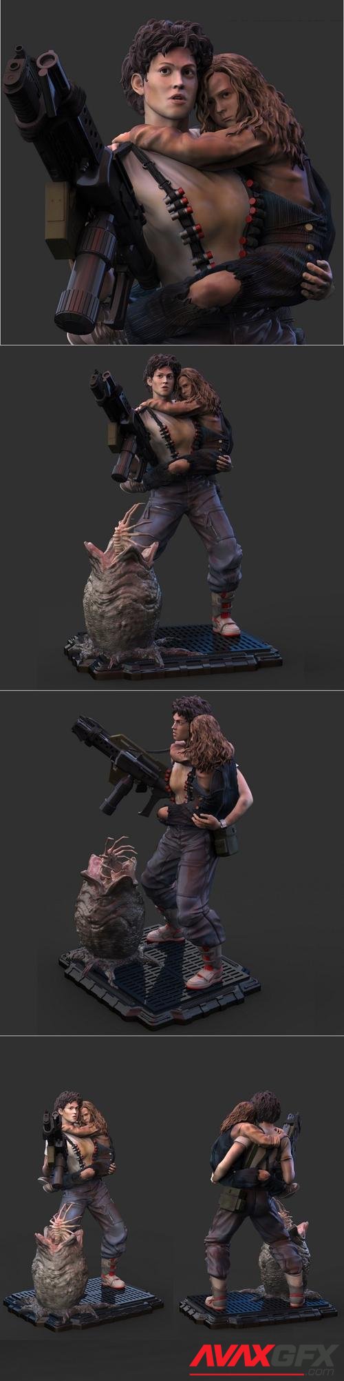 Aliens Ripley and Newt 3D Print