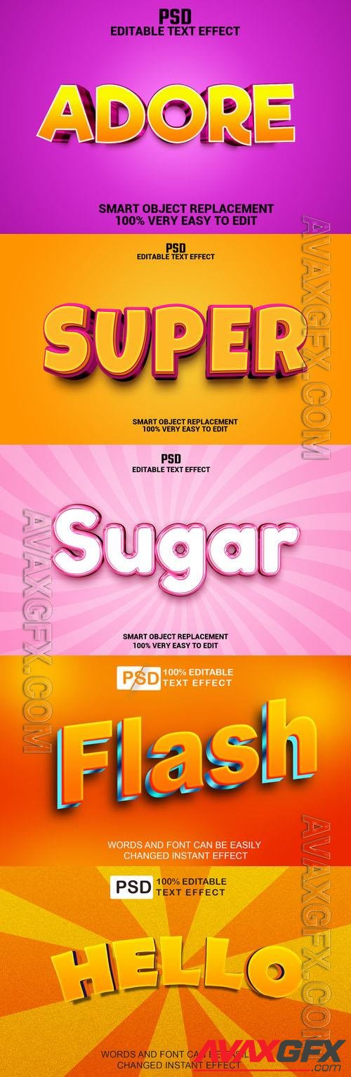 Psd style text effect editable set vol 338 [PSD]