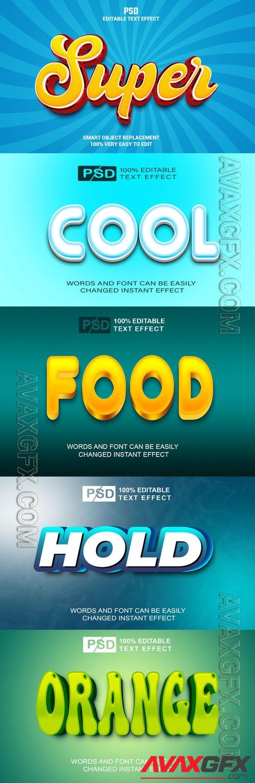 Psd style text effect editable set vol 337 [PSD]