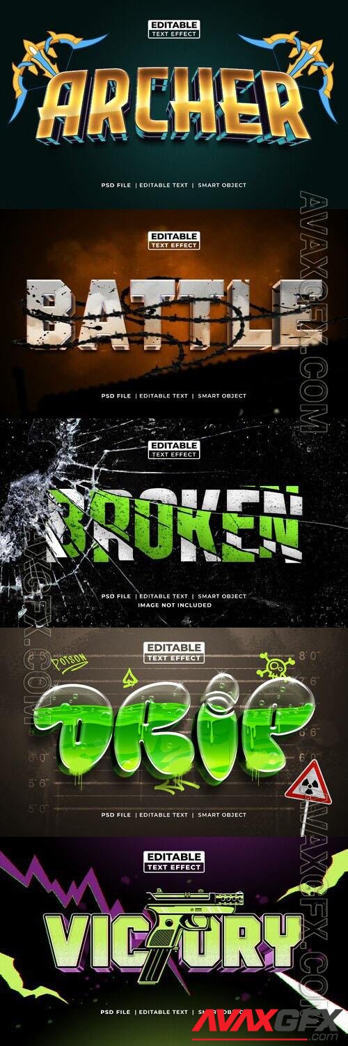 Psd style text effect editable set vol 335 [PSD]