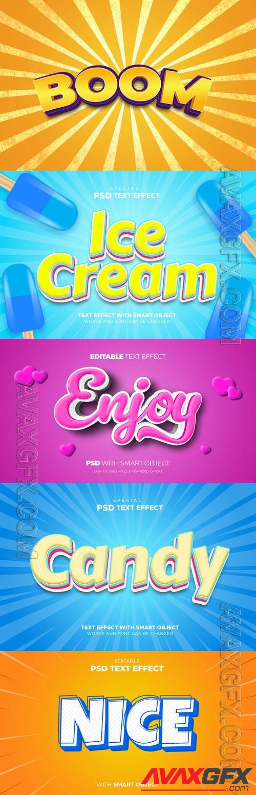 Psd style text effect editable set vol 334 [PSD]