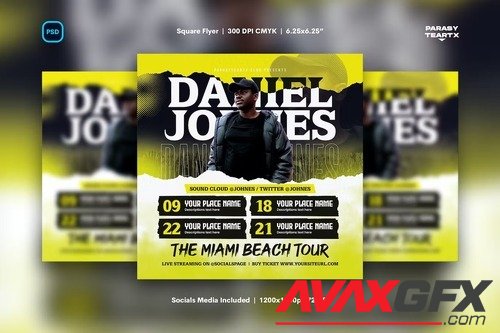 DJ Tour Party Flyer [PSD]