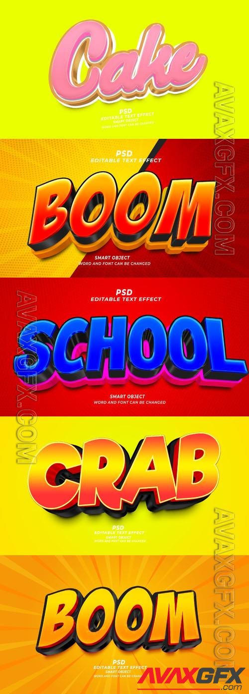 Psd style text effect editable set vol 357