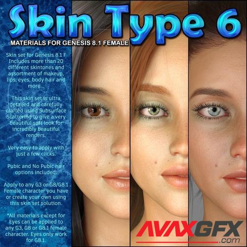 Exnem Skin Type 6 for Genesis 8.1 Femal