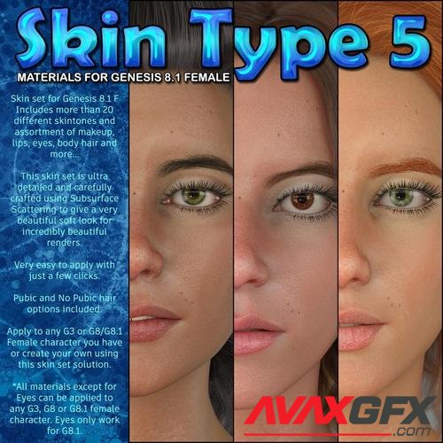 Exnem Skin Type 5 for Genesis 8.1 Femal