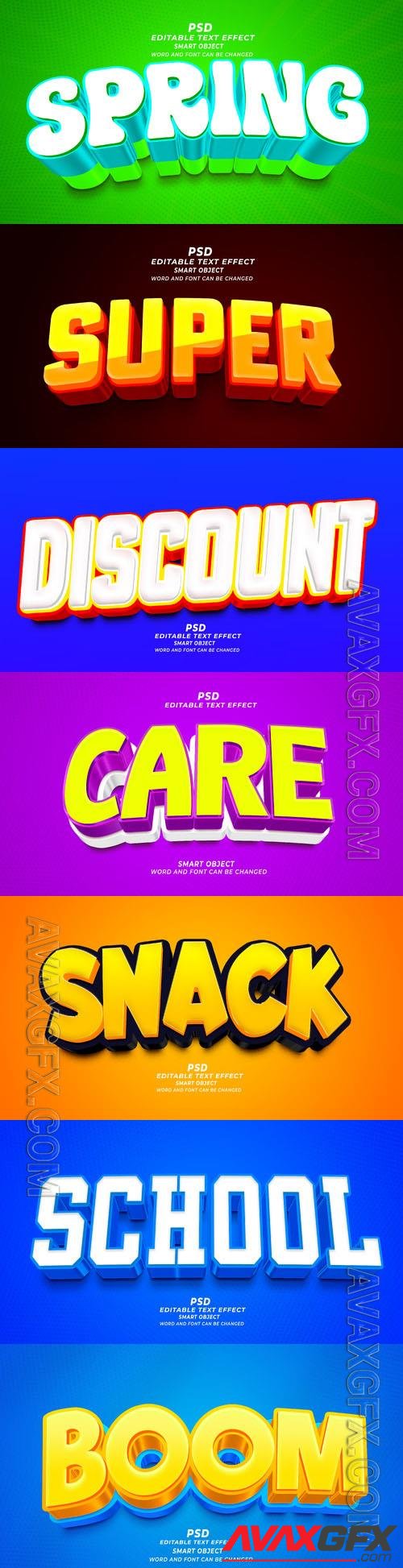 Psd style text effect editable set vol 372