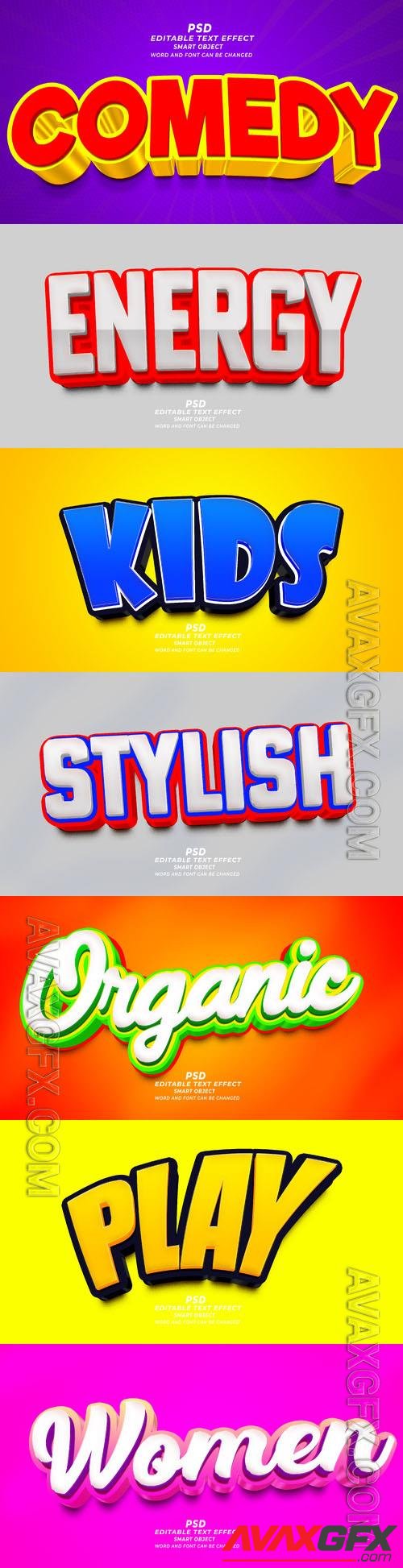 Psd style text effect editable set vol 370