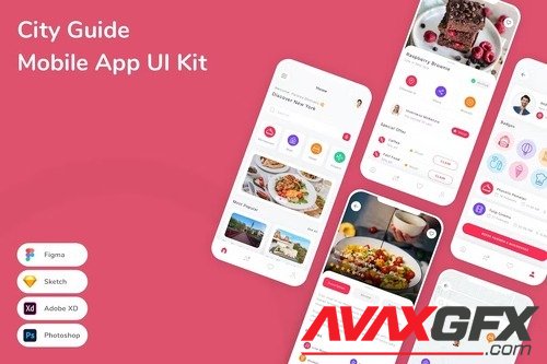 City Guide Mobile App UI Kit CDQ4ES8