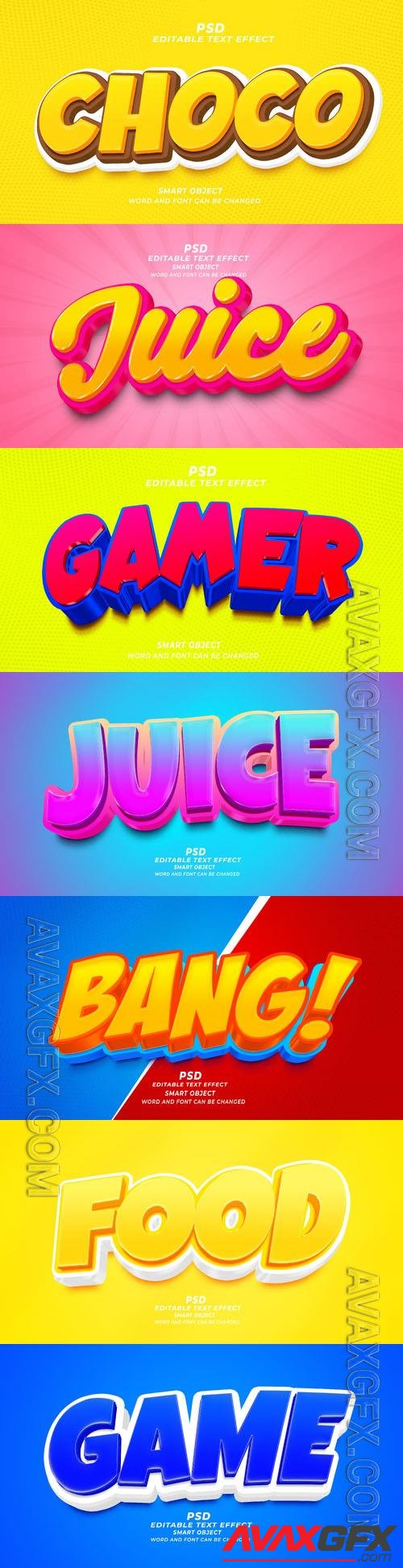 Psd style text effect editable set vol 363