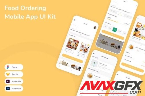 Food Ordering Mobile App UI Kit XU5VBRR