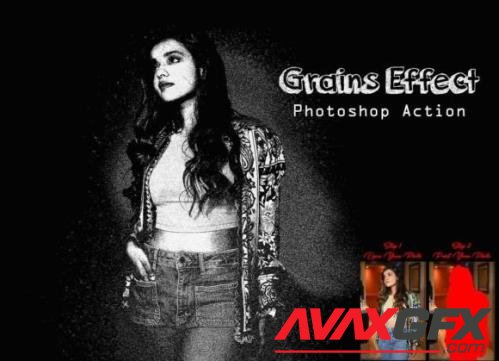 Grains Effect Photoshop Action - 13446483
