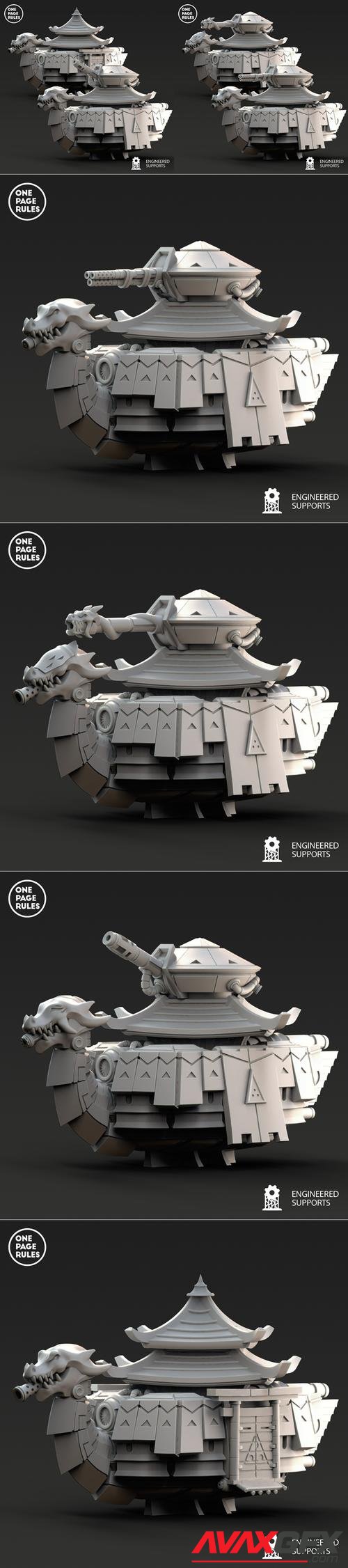 One Page Rules - Eternal Dynasty Tanks 3D Print