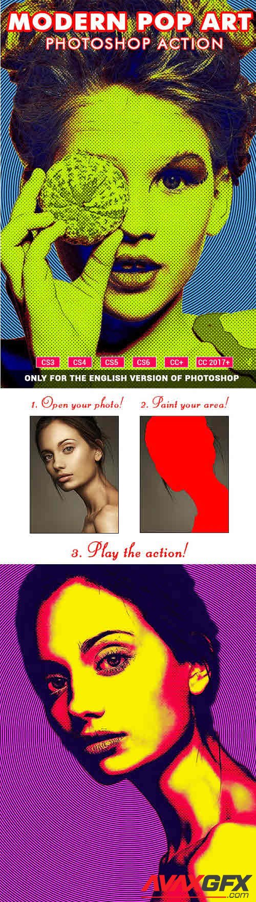 Modern Pop Art Photoshop Action - 20505678