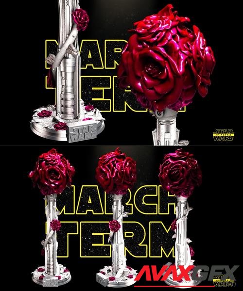 Star Wars - Lightsaber Vase Sculpture 3D Print