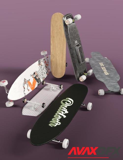 BW Cool Skateboards Set