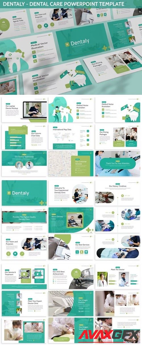Dentaly - Dental Care Powerpoint Template [PPTX]