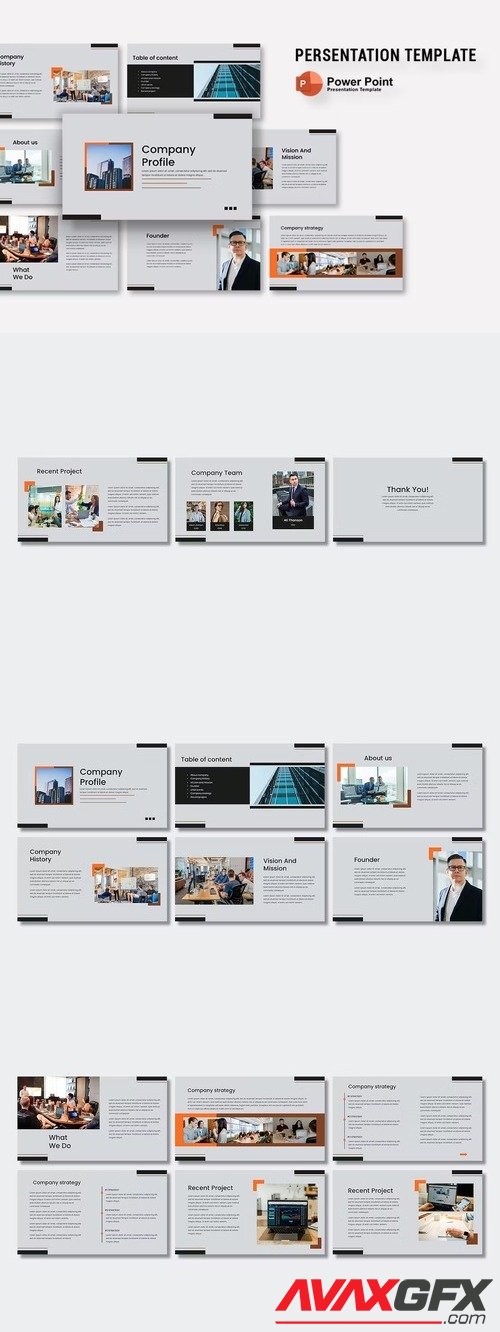 Company Profile Persentation Powerpoint Template [PPTX]