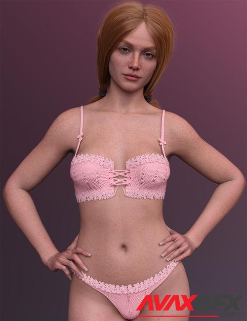 X-Fashion Floral Touch Lingerie for Genesis 9