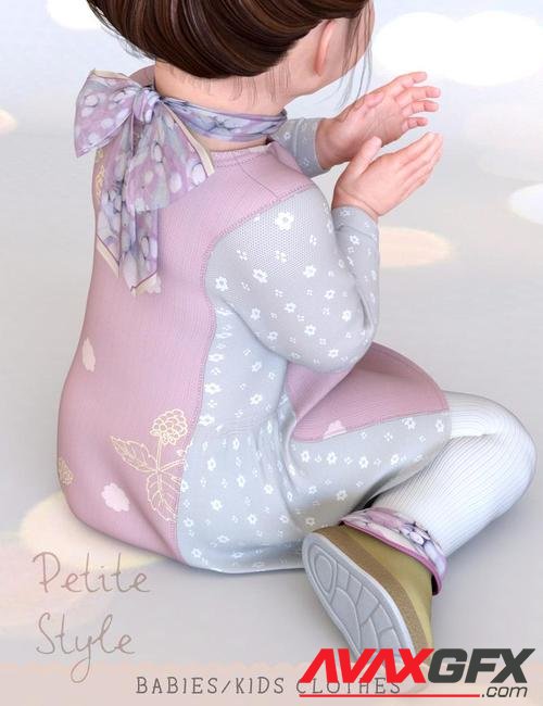 dForce Petite Style Dress and Scarf Set for Genesis 8 Females