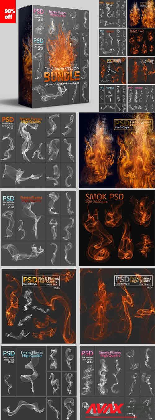 Fire & Smoke PNG Stock Bundle - 3566240