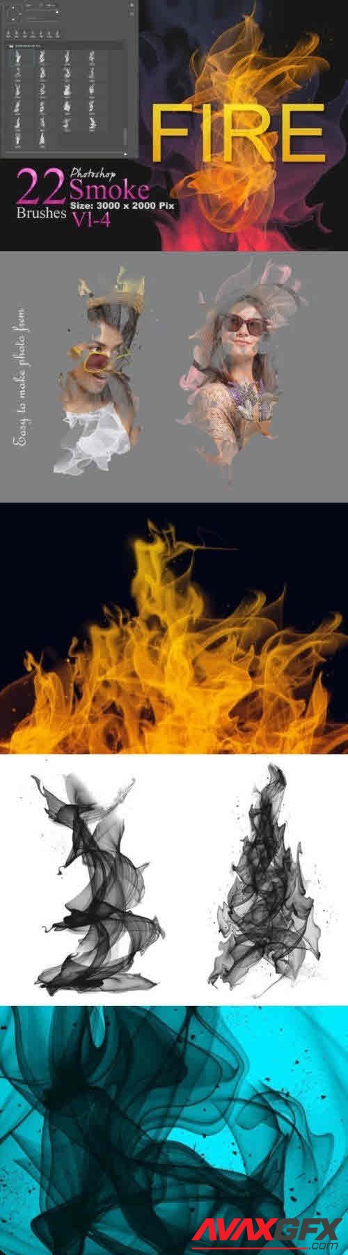 Fire and Smoke Photoshop Brushes - 3680876