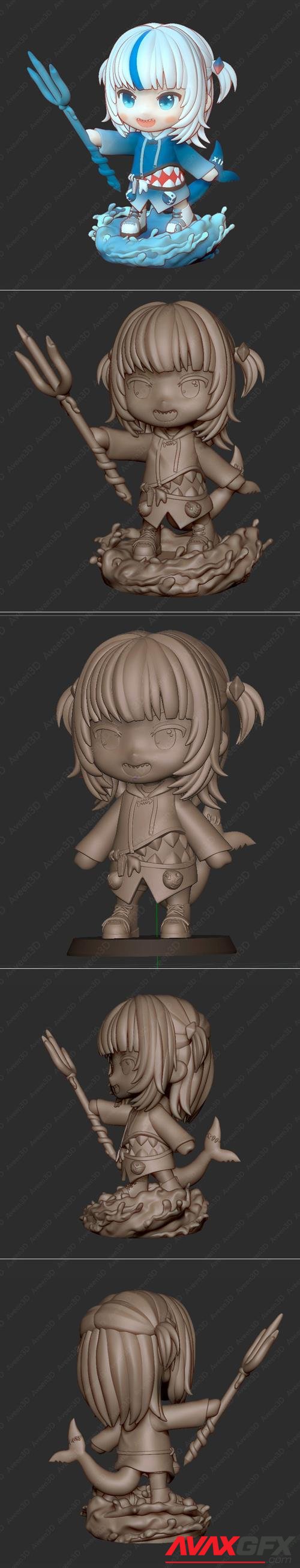 Garw Gura Chibi 3D Print