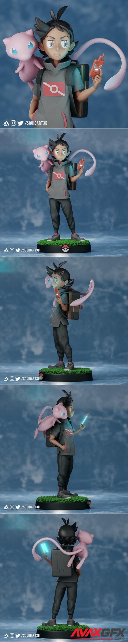 Pokemon - Goh and Mew 3D Print