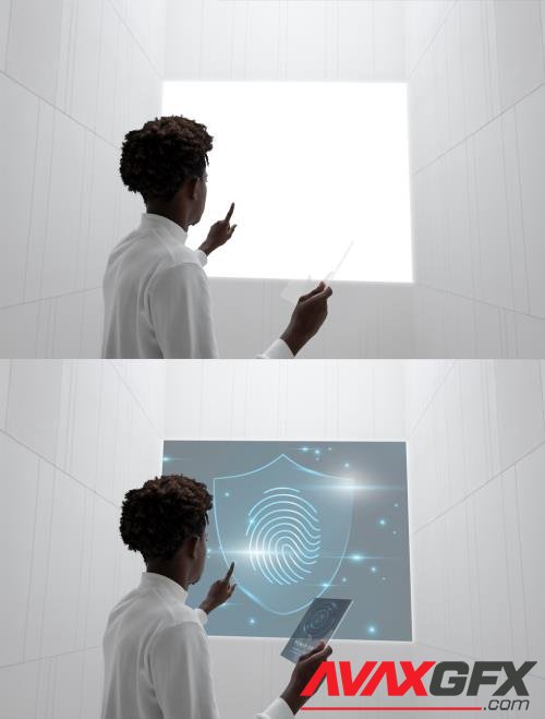 Touch Screen Mockup on a Museum Wall 447310460 [Adobestock]