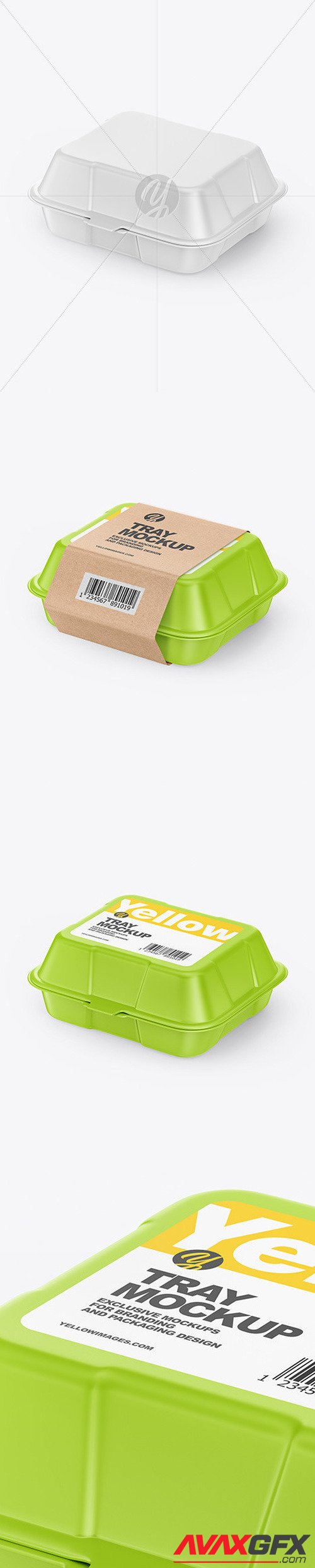 Matte Tray with Paper Label Mockup 53756 [TIF]