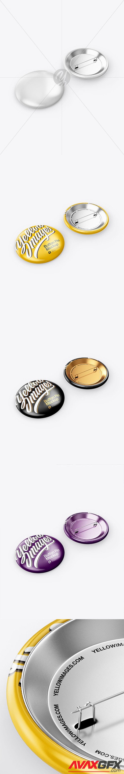 Two Circle Button Pins Mockup 48217 [TIF]