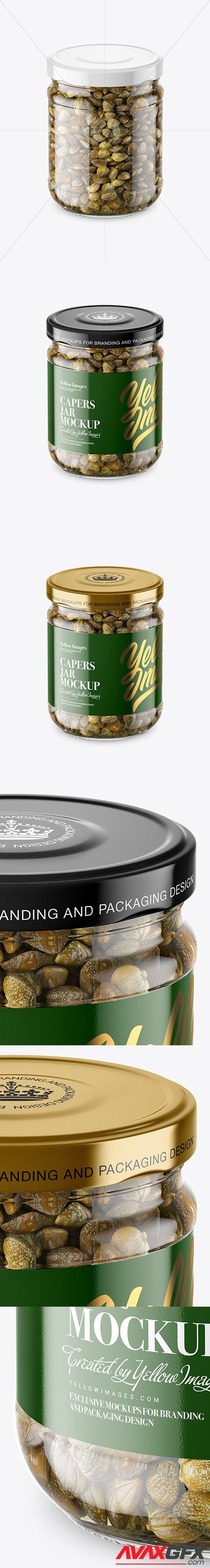 Clear Glass Jar with Capers Mockup 46553 [TIF]