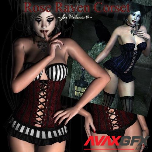 Rose Raven Corset for V