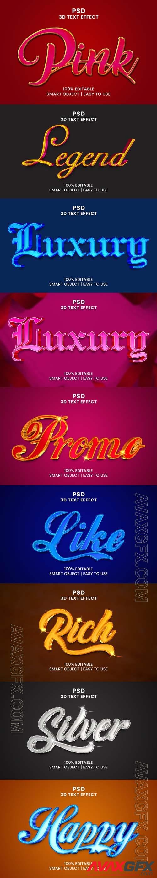 Psd style text effect editable set vol 392 [PSD]