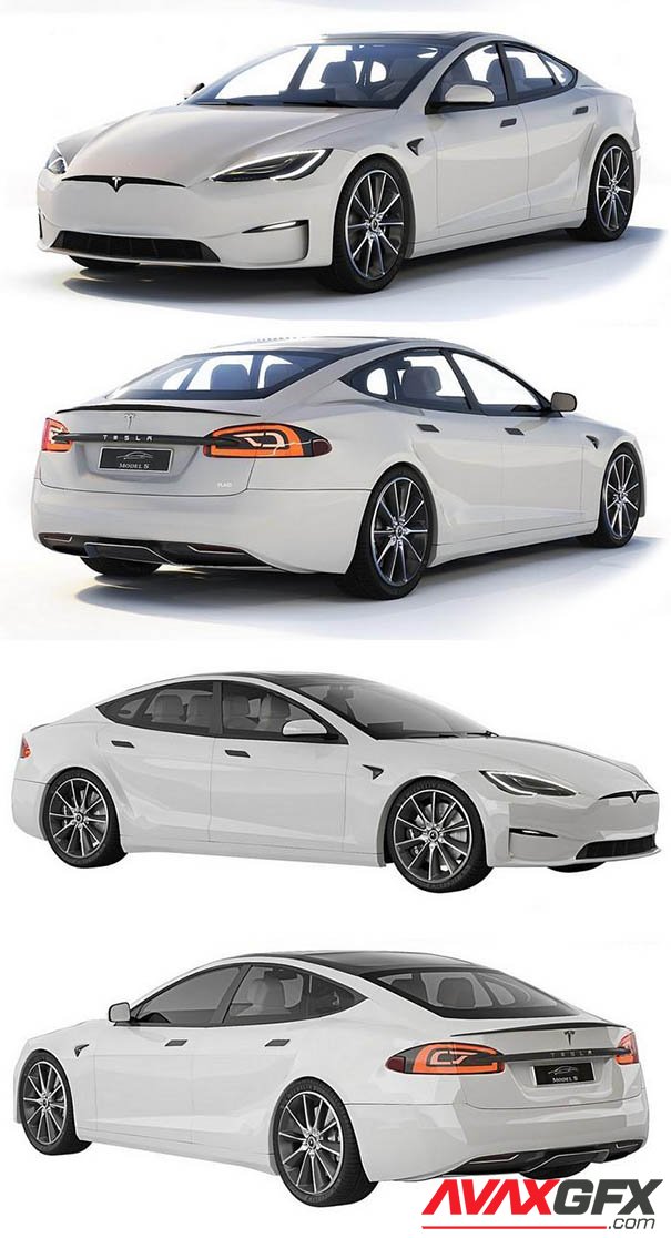 Tesla Model S Plaid 2021 3D Model