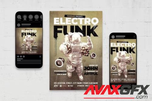 Electro Music Flyer Template [PSD]