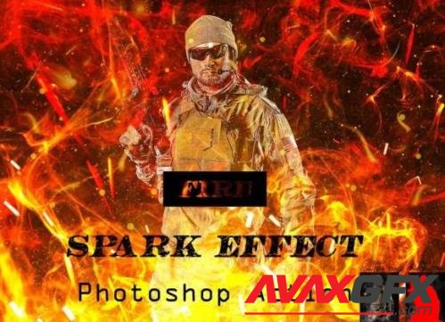 Fire Spark Effect Photoshop Action - 13460070