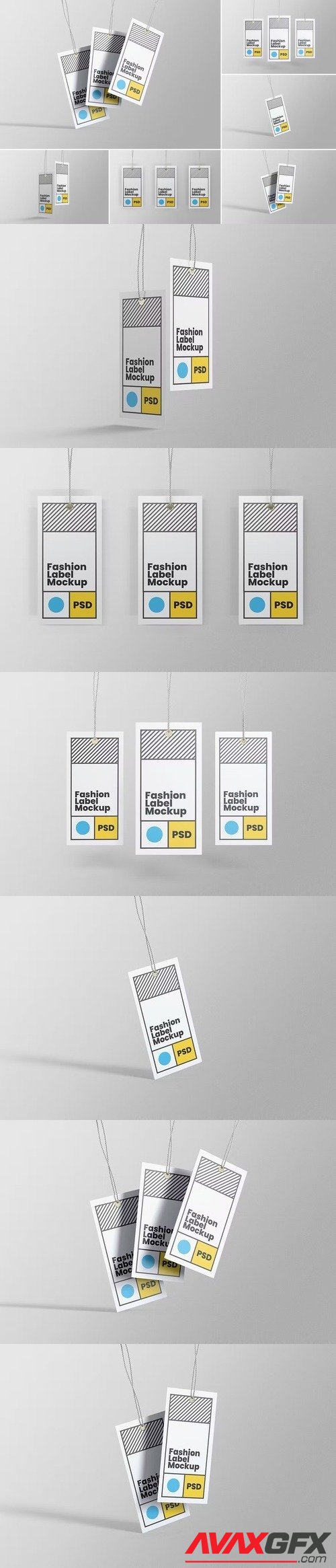 Rectangle Label Tag Mockup PSD Design Template [PSD]