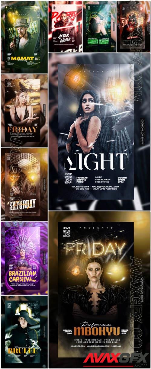 Flyer social media post, psd banner set vol 187 [PSD]