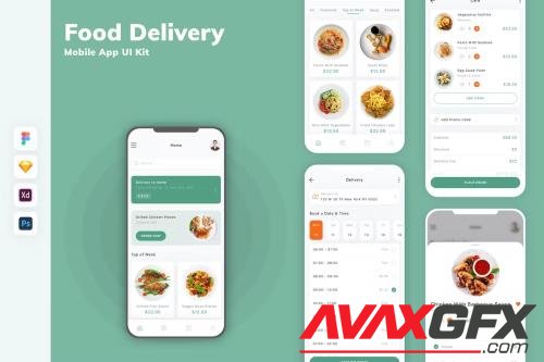 Food Delivery Mobile App UI Kit FVB3DRS