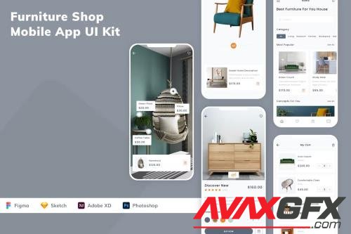 Furniture Shop Mobile App UI Kit 4JRHQTG