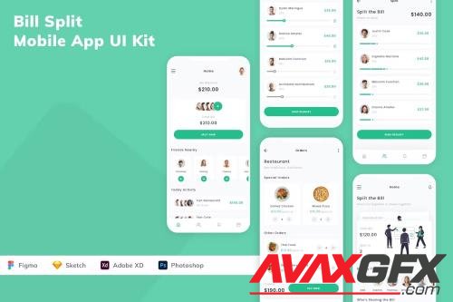 Bill Split Mobile App UI Kit 6BRRK6D