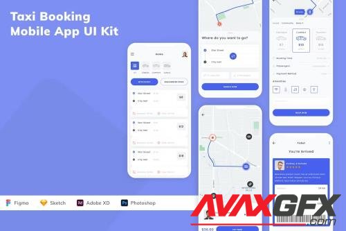 Taxi Booking Mobile App UI Kit LZ48JPP