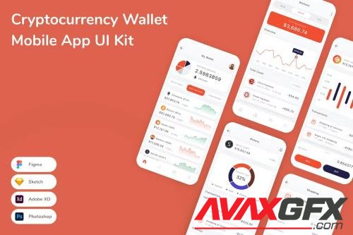 Cryptocurrency Wallet Mobile App UI Kit UZWEYR5