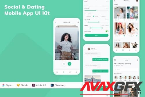 Social & Dating Mobile App UI Kit U3YPFSJ