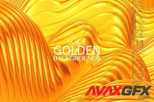Wavy Golden Backgrounds [JPG]