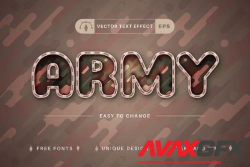 Camouflage - Editable Text Effect - 13461420