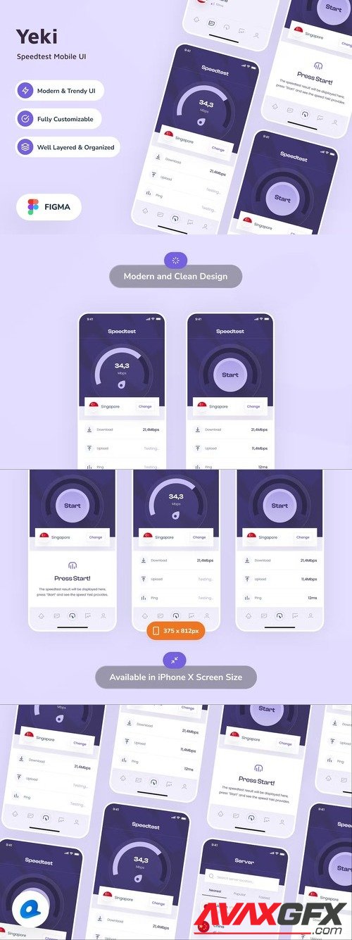 Yeki - Speedtest Mobile App UI