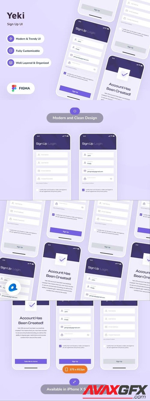 Yeki - Sign Up Mobile App UI